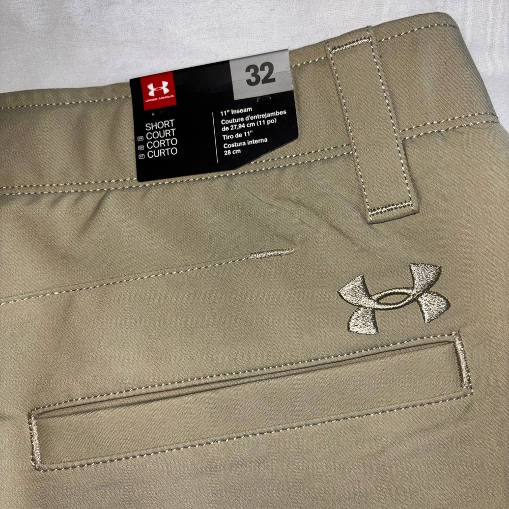 Under Armour Lot of 2 Men's Loose Fit Tech Golf Shorts 1 Black & 1 Tan Size 32 - Picture 5 of 11